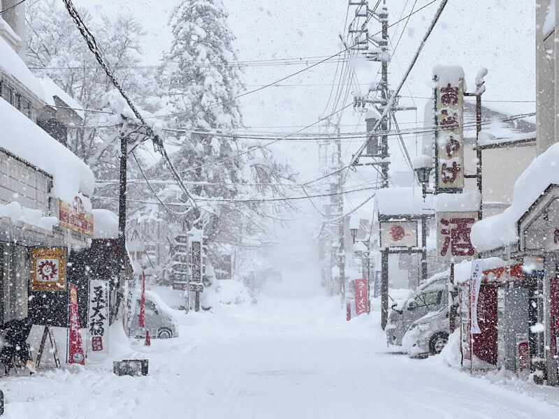 赤倉温泉　大雪の日