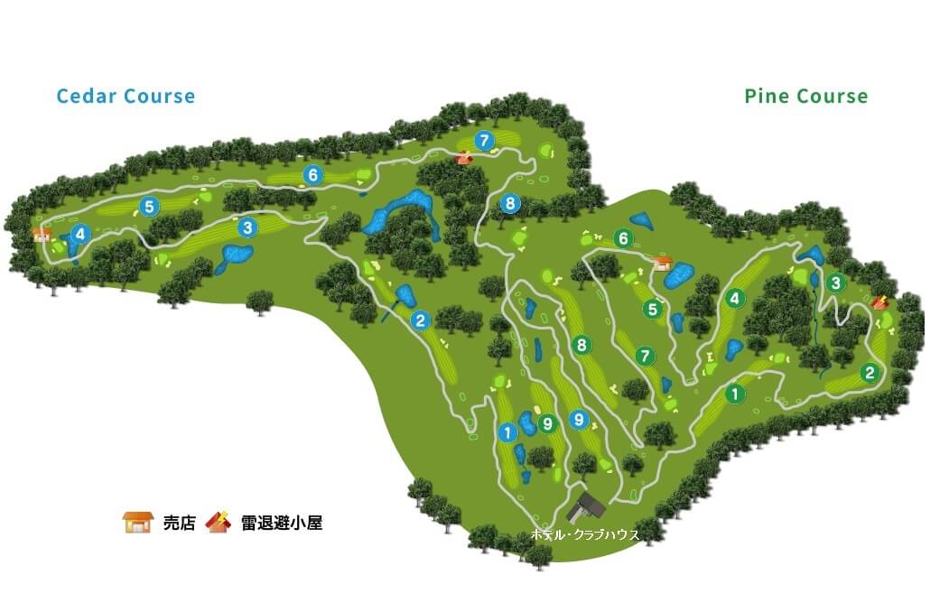 アパリゾート上越妙高の森ゴルフコースコースマップ
